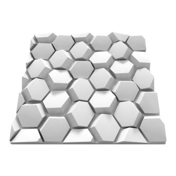 Walled 3D falpanel 05 Hematite 60x60cm